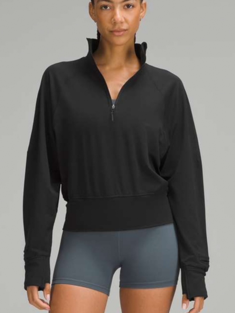 Oysho Black Fleece Half Zip